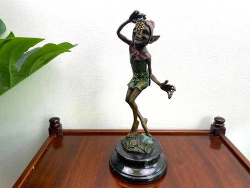 Bronze skulptur kobold trauben - bronze,